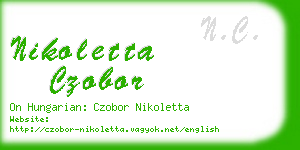 nikoletta czobor business card